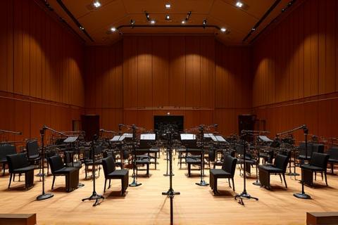 Orchestra recording session setup