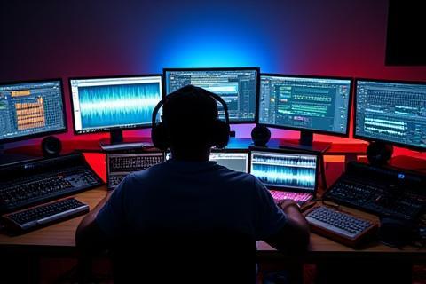 Sound designer working on effects